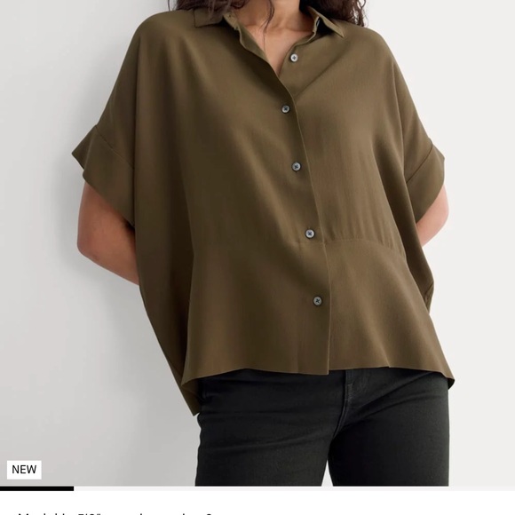 Everlane Women's Boxy Silk Shirt - Picture 2 of 5